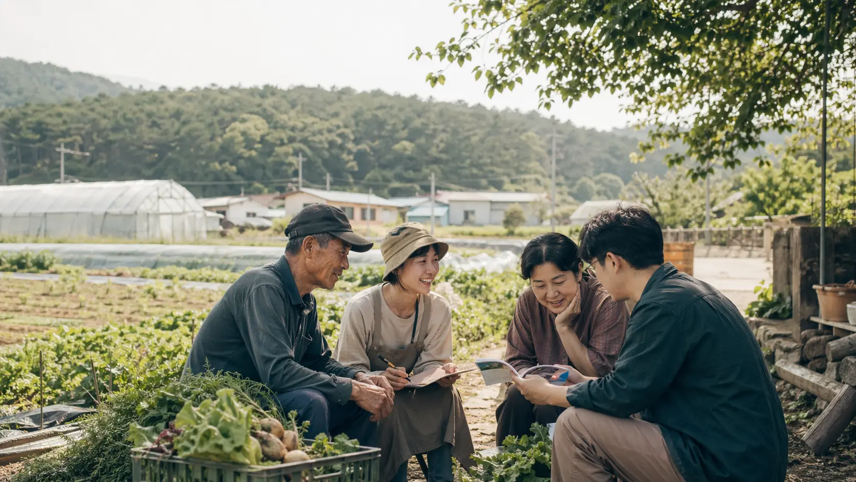 지역 주민과 농민, 청년이 함께 이야기를 나누는 현장