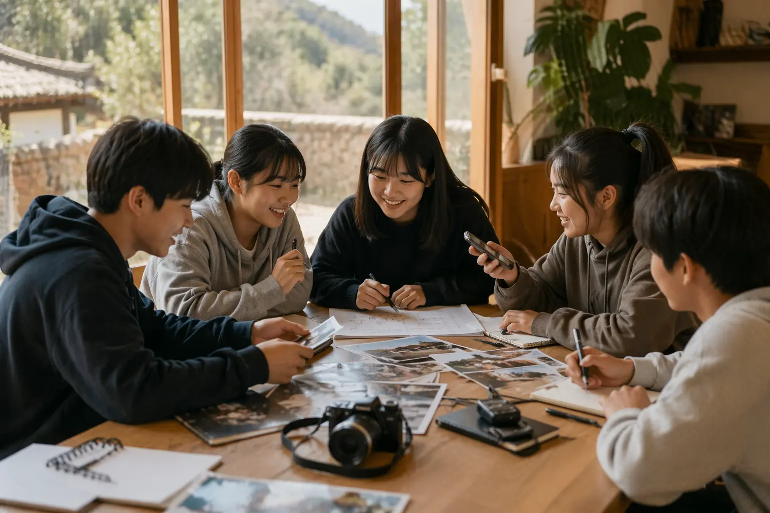 농민과 지역 주민이 함께하는 농촌 풍경
