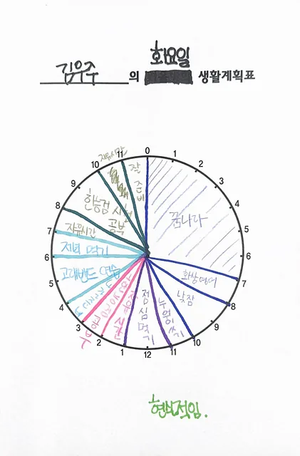 우주 생활계획표