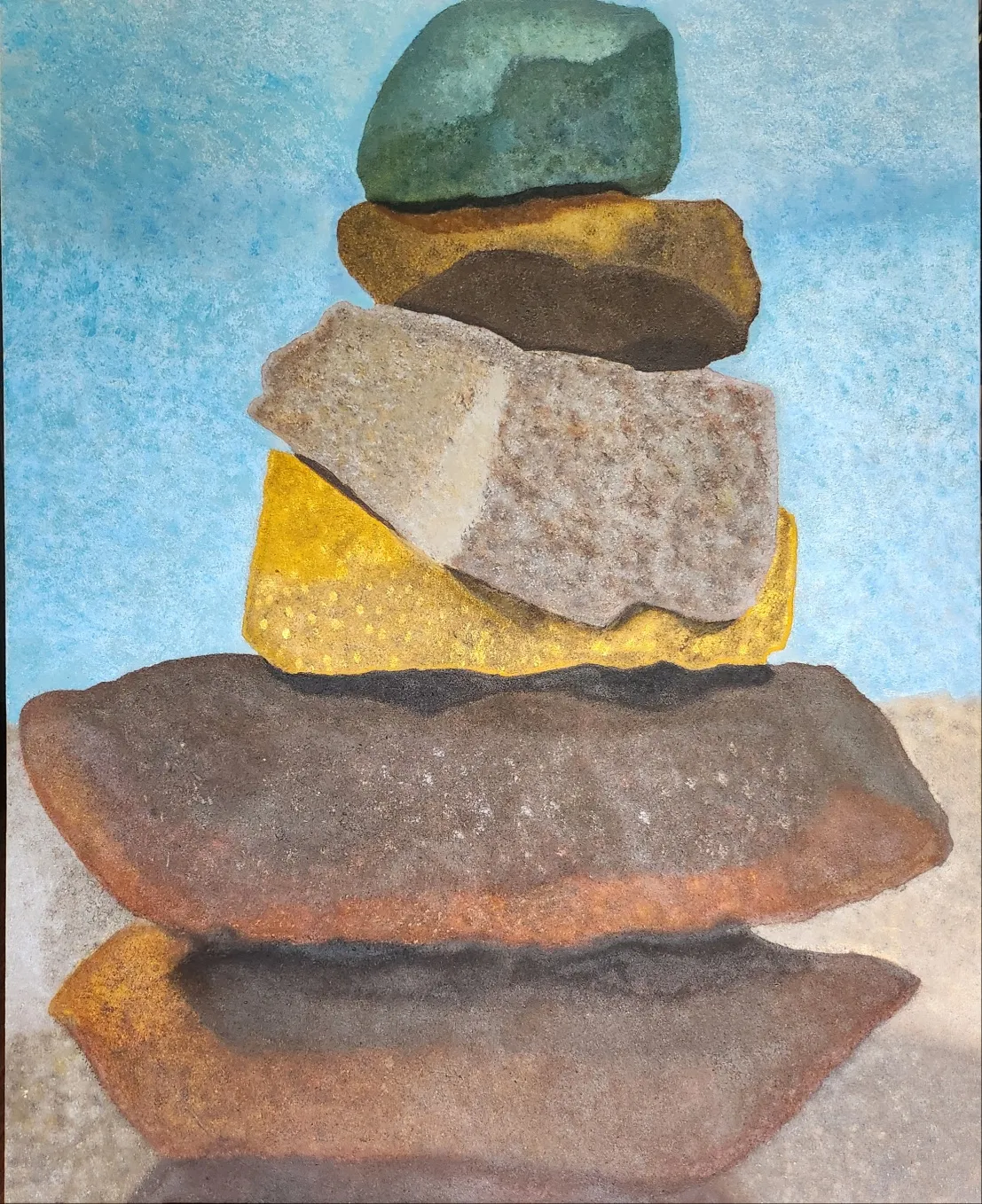김현숙 시간의 층 80 100cm, 2026, acrylic on canvas